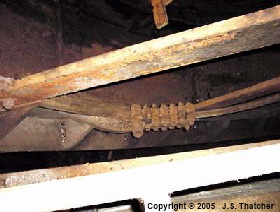South winder drum LH side rope exit and clamps. 